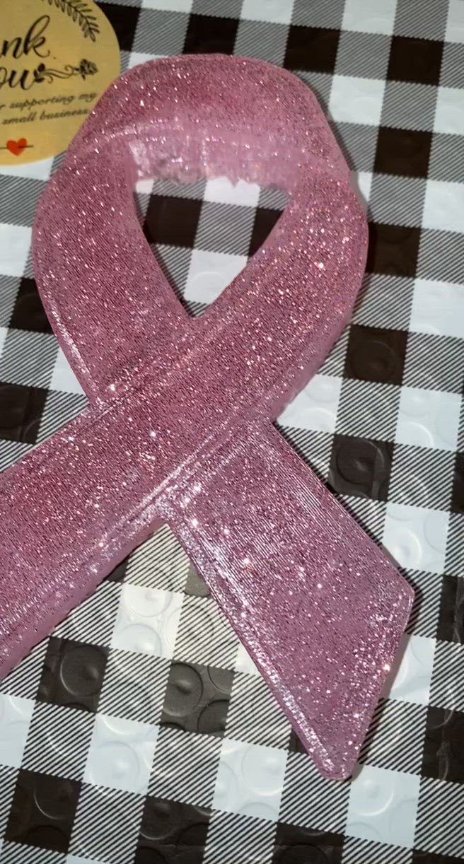 Glitter Pink Awareness Ribbon